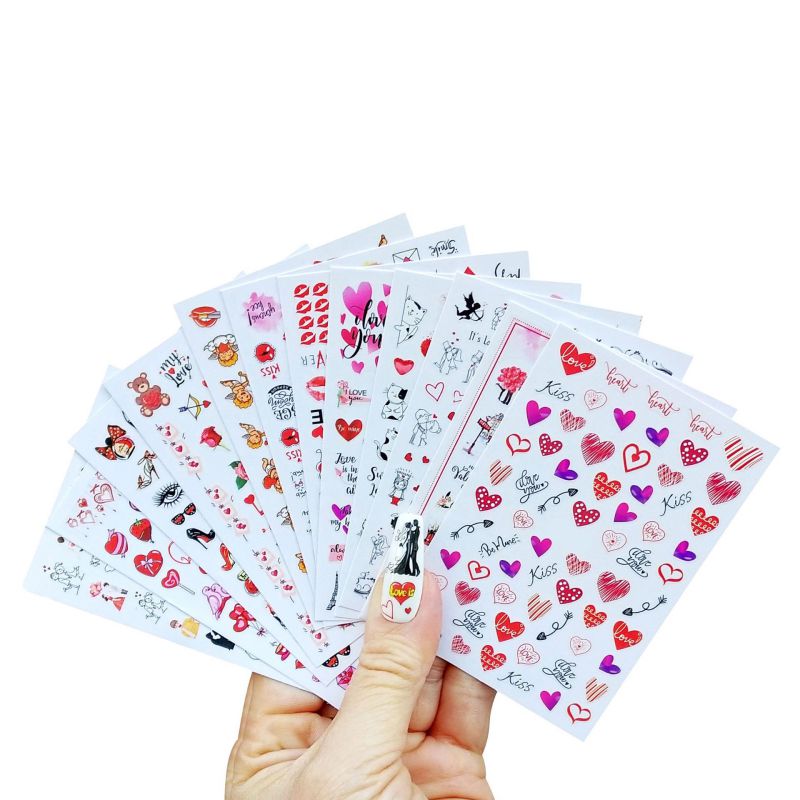 Set Resin Printing Nail Art Sticker Set