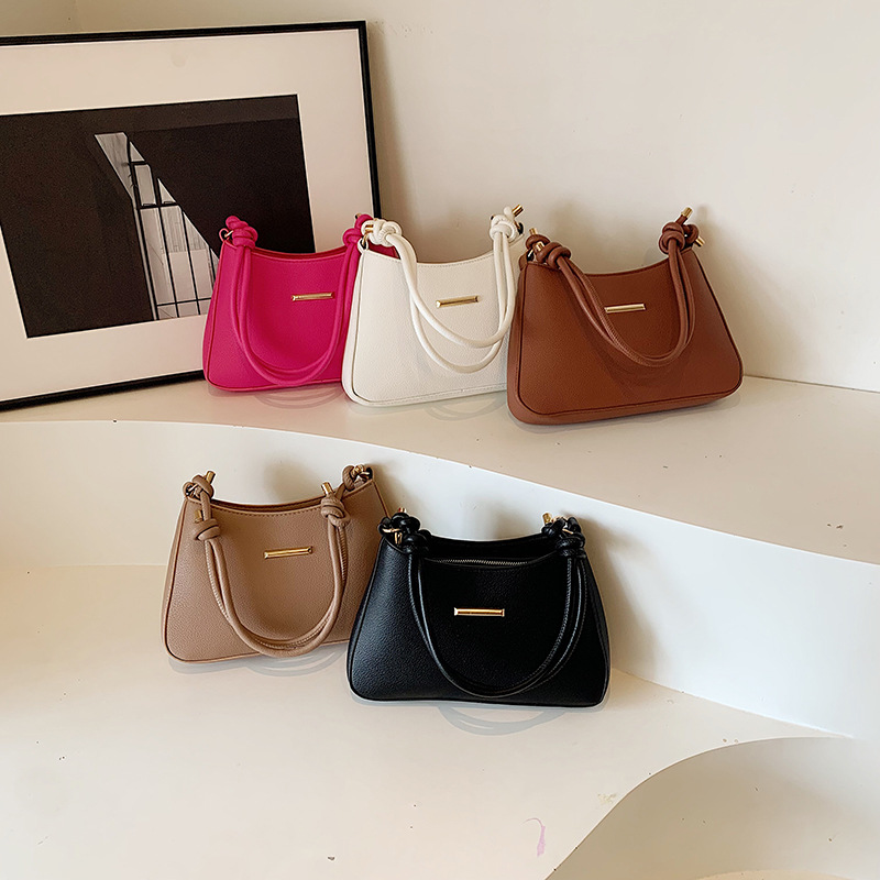 Brown Pu Large Capacity Shoulder Bag