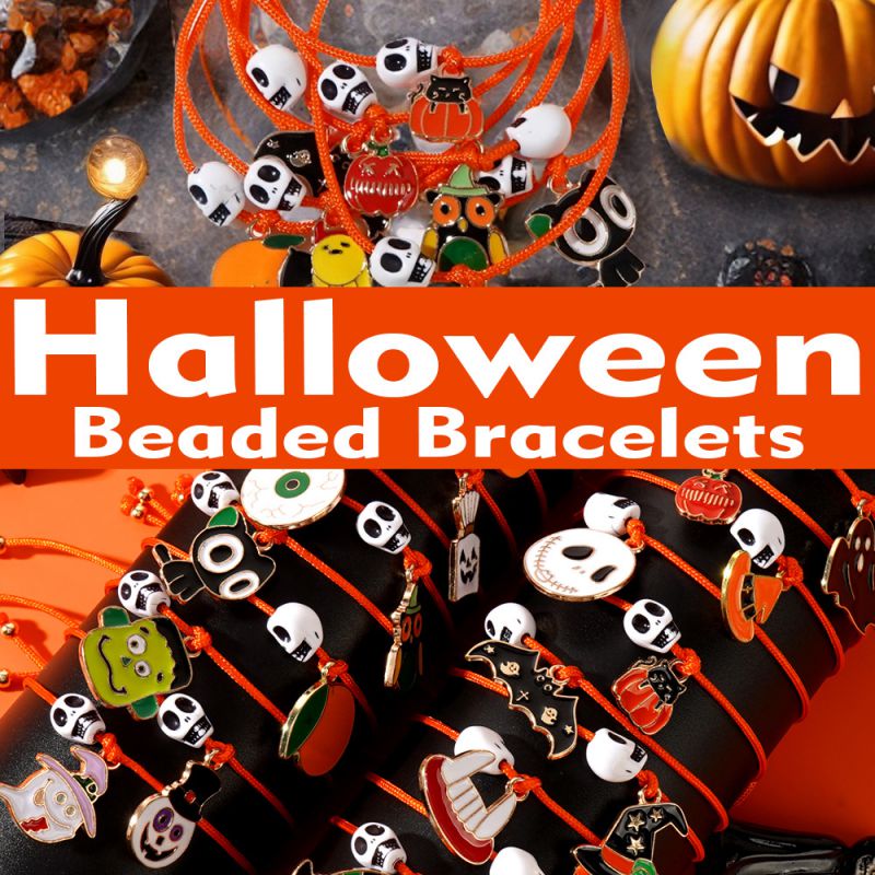 Bracelet 22# Halloween Ghost Pumpkin Pendant Skull Bracelet