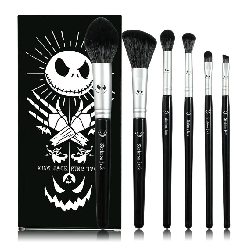 Gift Box Of 6 Halloween Geometric 6-piece Makeup Brush Set