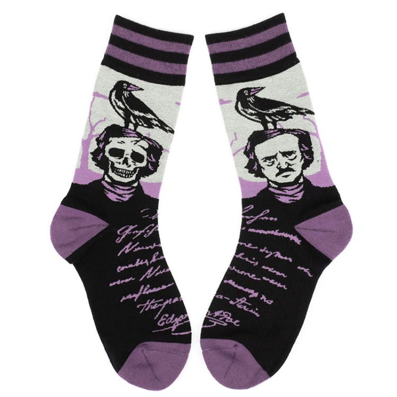 Calcetines Media Pantorrilla De Algodón Estampado