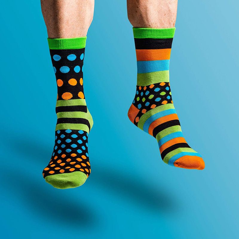 Calcetines Media Pantorrilla De Algodón Estampado