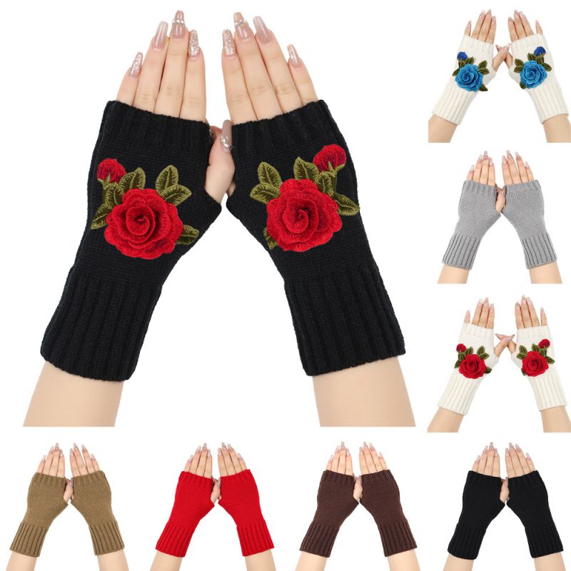 Guantes Sin Dedos De Punto Acrílico