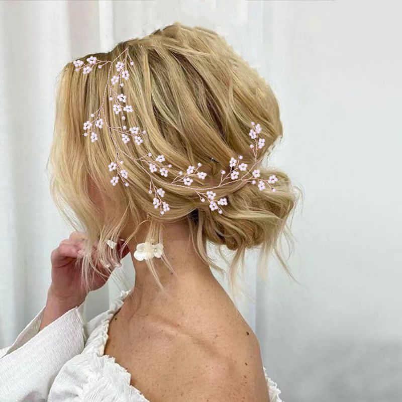 Diadema Trenzada De Perlas