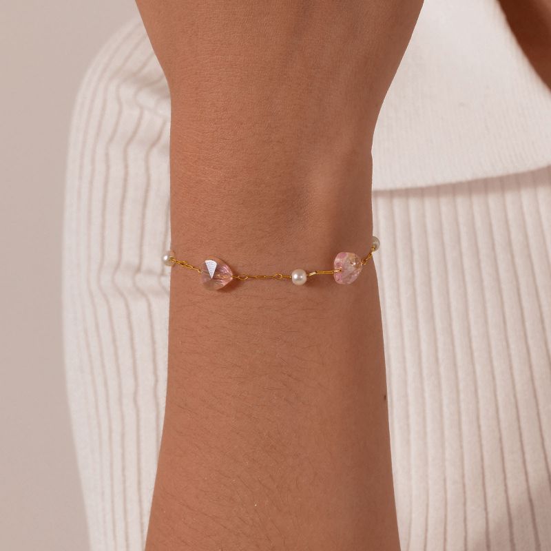 Butterfly Stainless Steel Pearl Butterfly Children's Bracelet