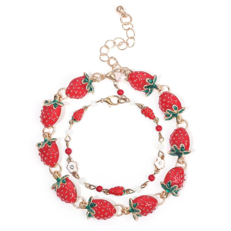 1# Alloy Strawberry Bracelet