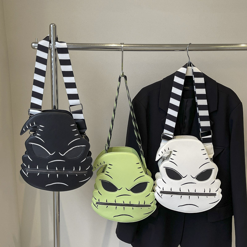 Off White Pu Devil Melon Crossbody Bag