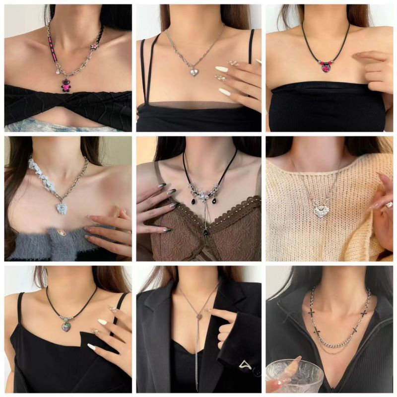 Patchwork Cross Necklace Alloy Stitching Cross Necklace