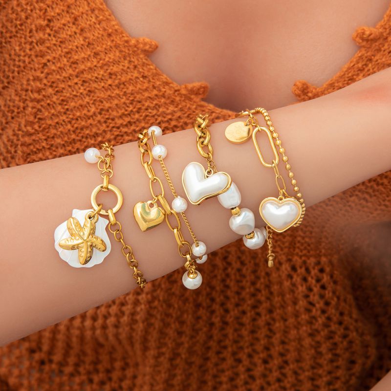 Pulsera De Tortuga De Concha De Acero Inoxidable