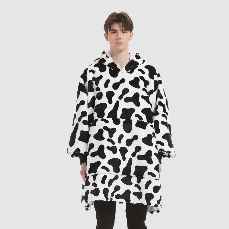 Manta Tipo Sudadera Con Capucha Y Dos Bolsillos De Franela