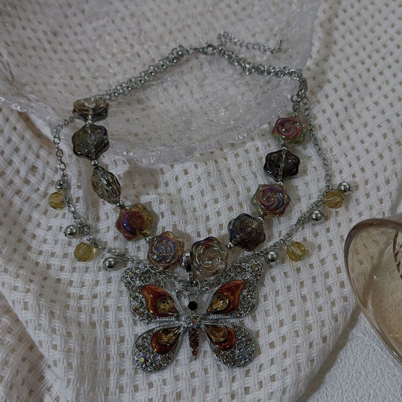 Butterfly Flower Necklace Butterfly Flower Necklace