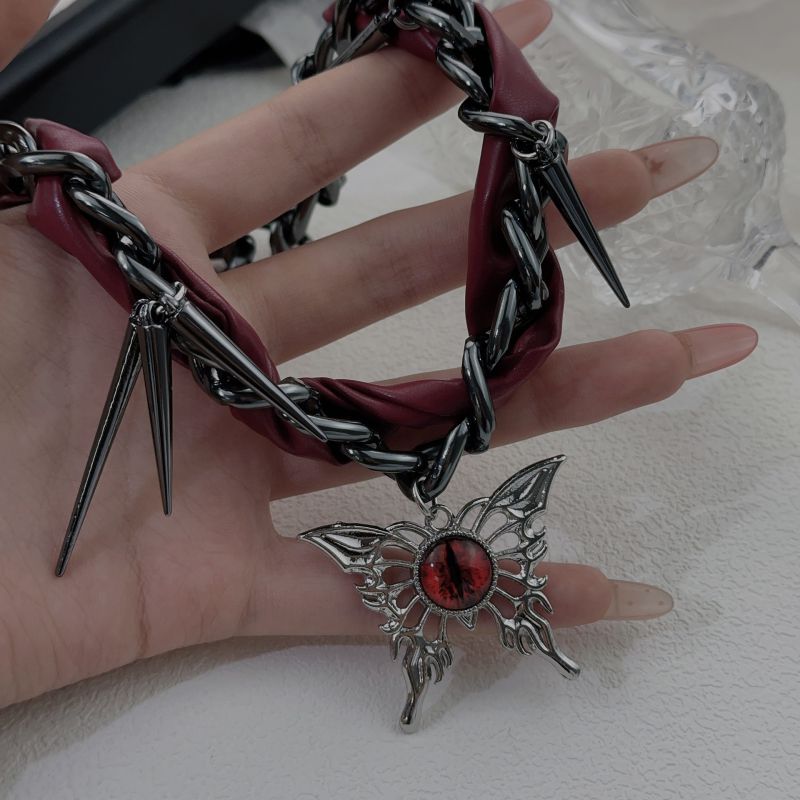 Devil Butterfly Necklace Alloy Eye Butterfly Necklace