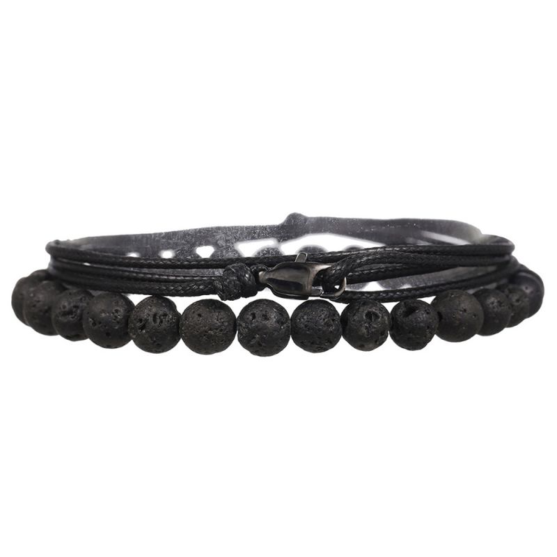 Bracelet 11# Geometric Natural Stone Beaded Bracelet Set