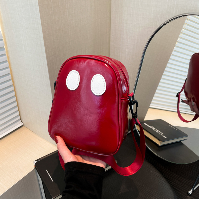 Brown Pu Ghost Messenger Bag