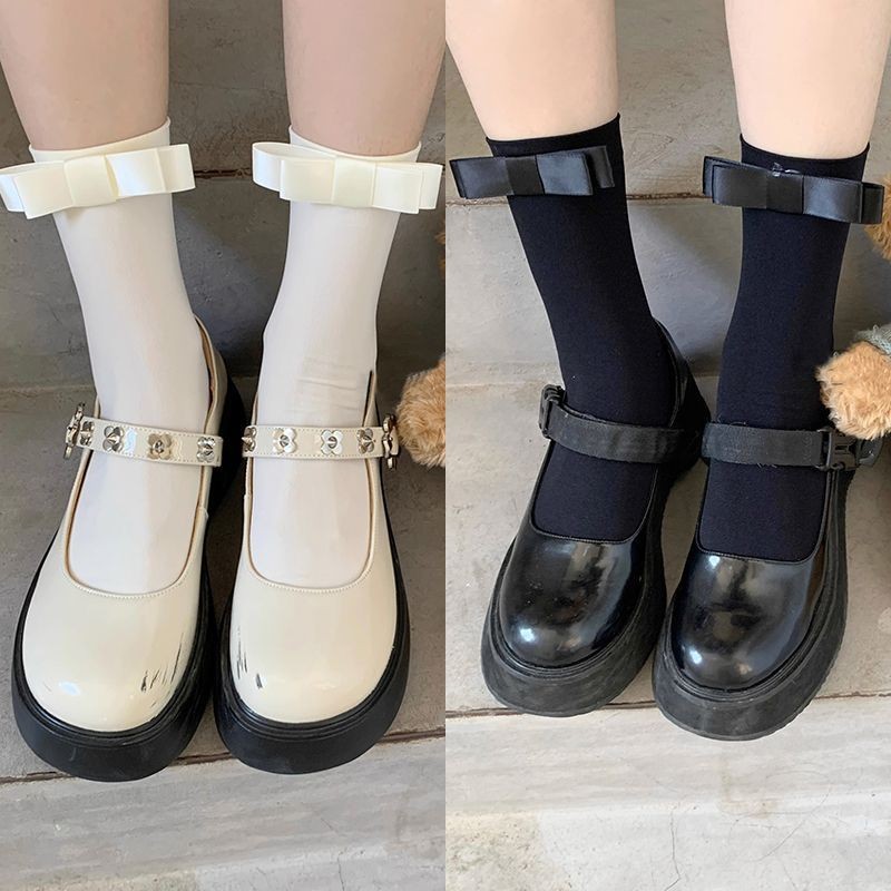 Calcetines Midi Con Lazo De Nailon