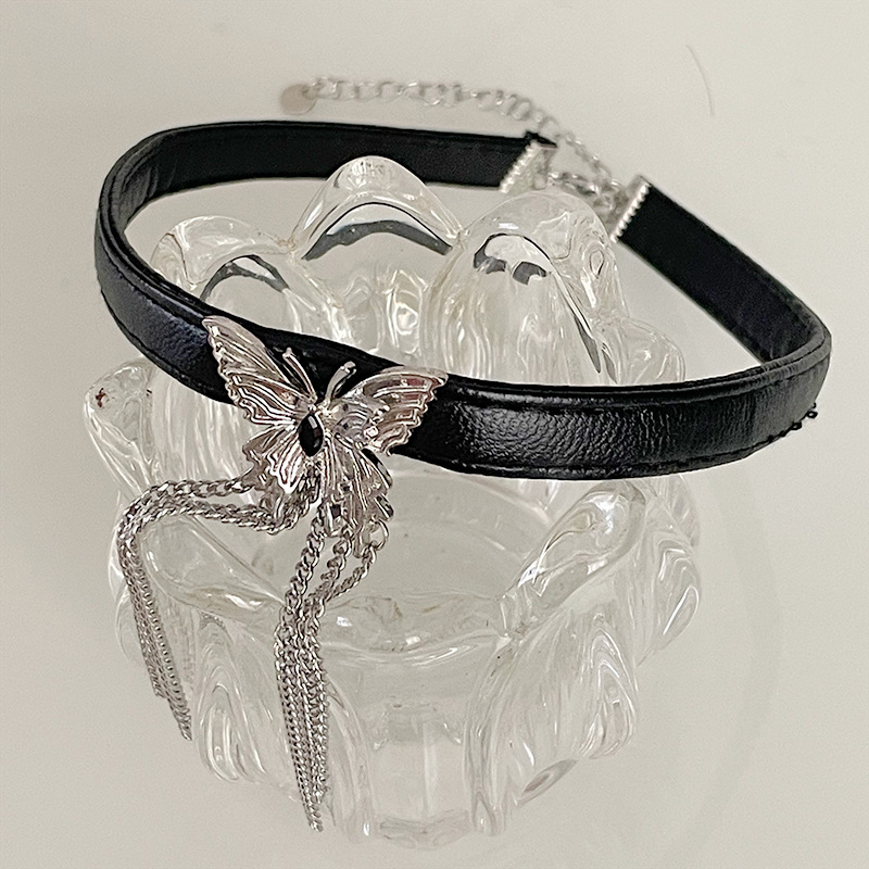 Collar De Borla De Mariposa De Aleación