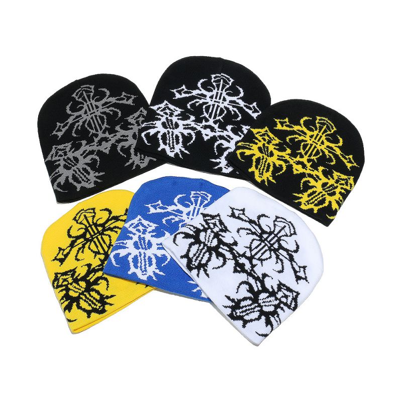 Gorro De Punto Con Estampado Acrílico