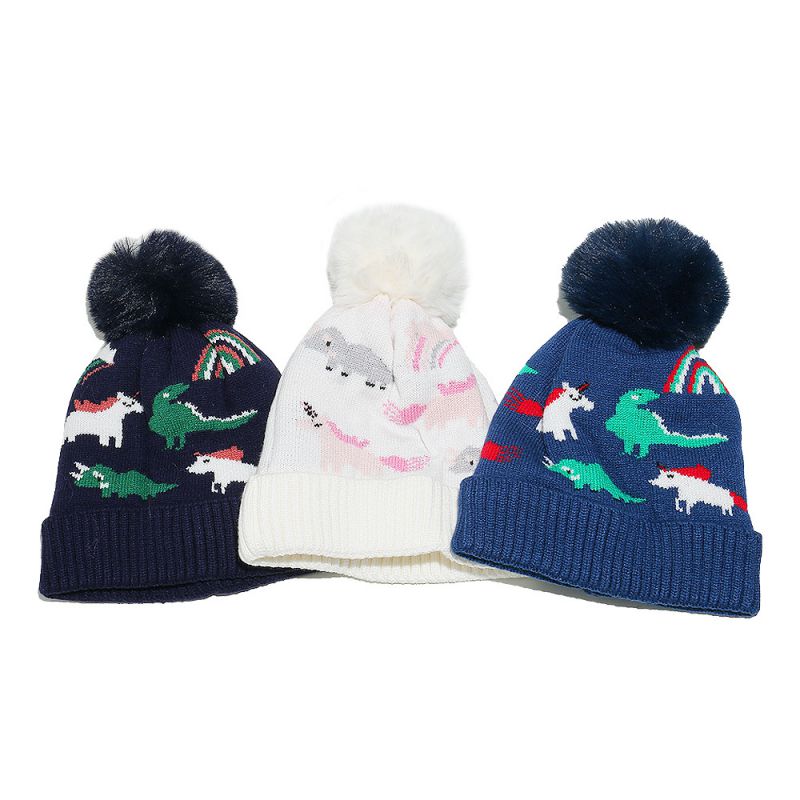 Gorro Infantil Tejido Unicornio Dinosaurio Acrílico