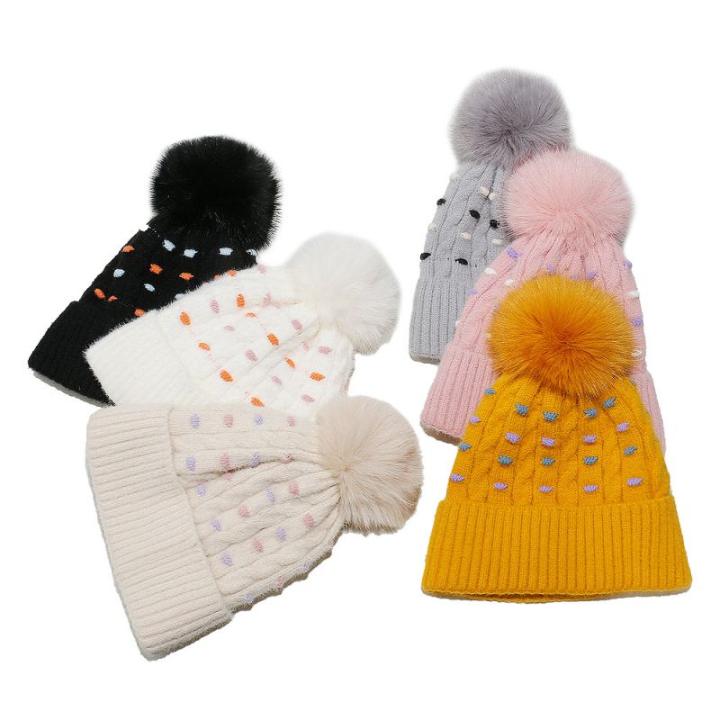 Gorro De Punto En Jacquard De Lunares