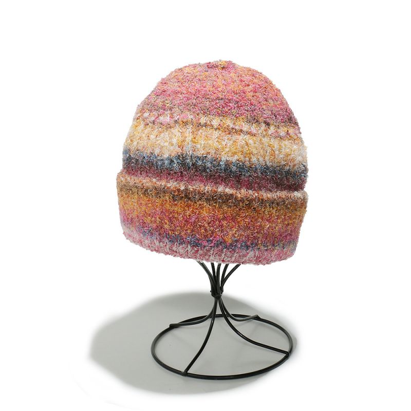 Gorro De Punto Con Gradiente De Arcoíris