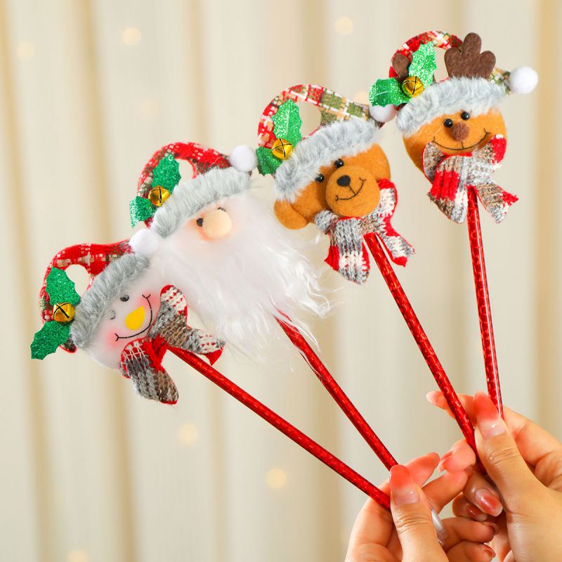 Bear Pvc Christmas Cartoon Doll Ballpoint Pen