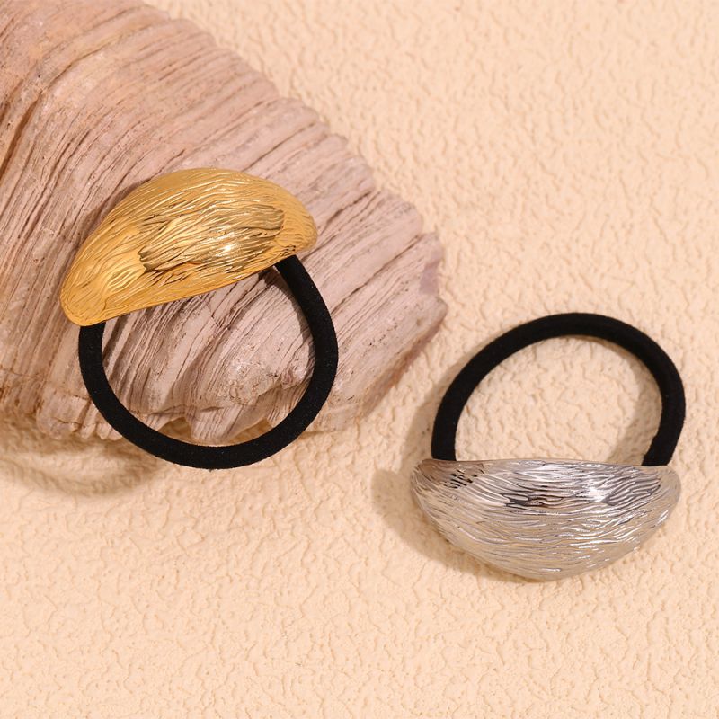Olive Shell Texture Hair Tie-steel Metal Olive Shell Texture Hair Tie