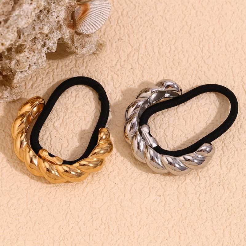Twisted Braid Half Circle Hair Tie-steel Metal Twisted Hair Tie
