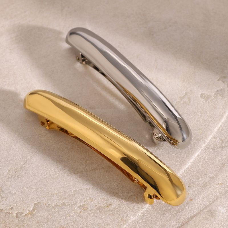 Gold Stainless Steel Smooth Curved Hairpin