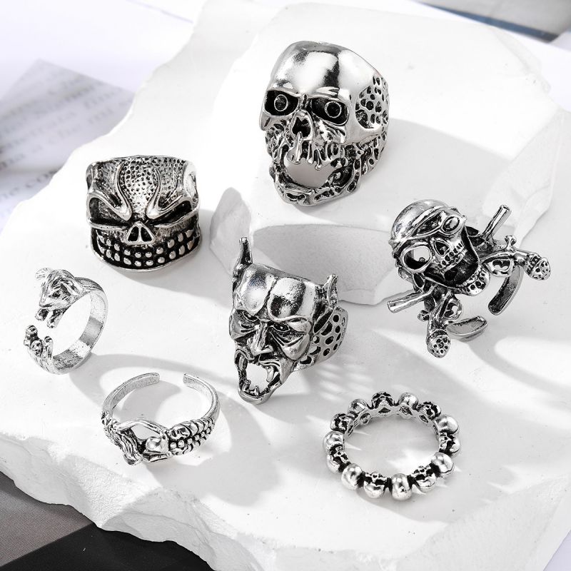 Pirate Skull Alloy Skull Men's Ring