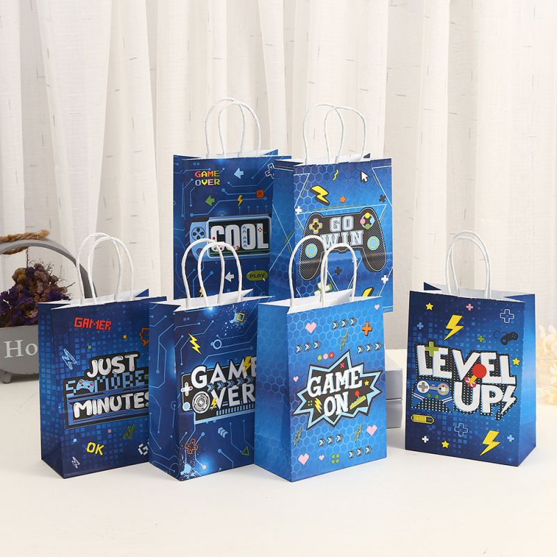 6# Printed Square Gift Bag (24 Pieces)