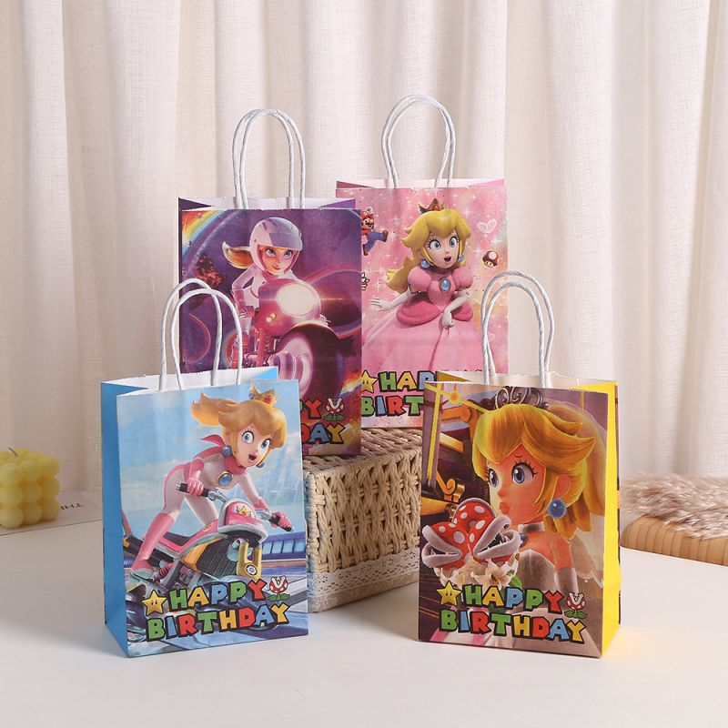 Bolsa De Regalo De Mano Cuadrada Impresa (lote Mínimo De 24 Piezas)