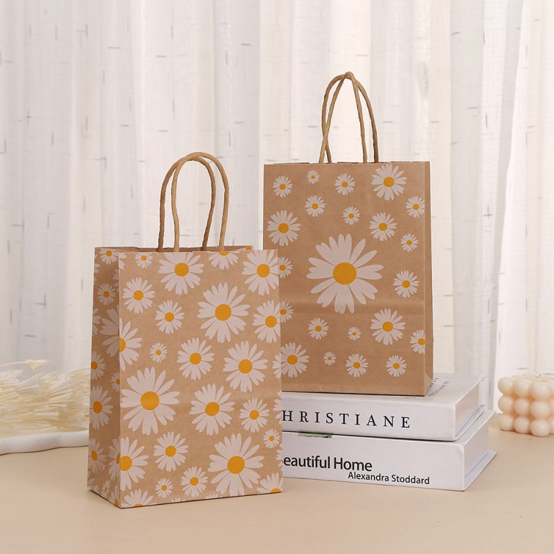 Bolsa De Regalo De Mano Cuadrada Impresa (lote Mínimo De 24 Piezas)