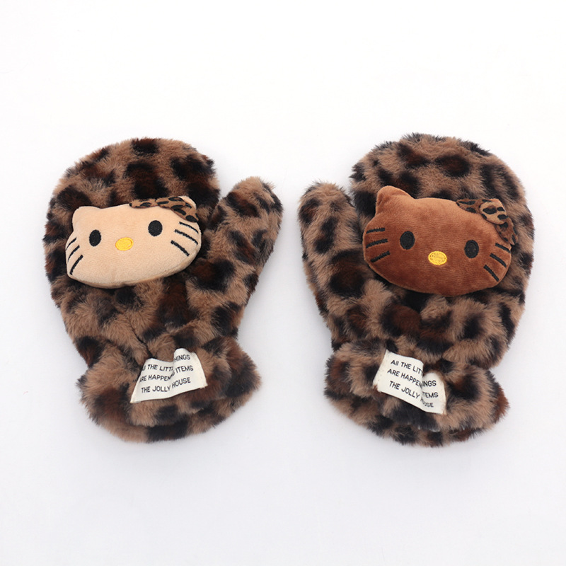 Guantes De Gato Con Estampado De Leopardo