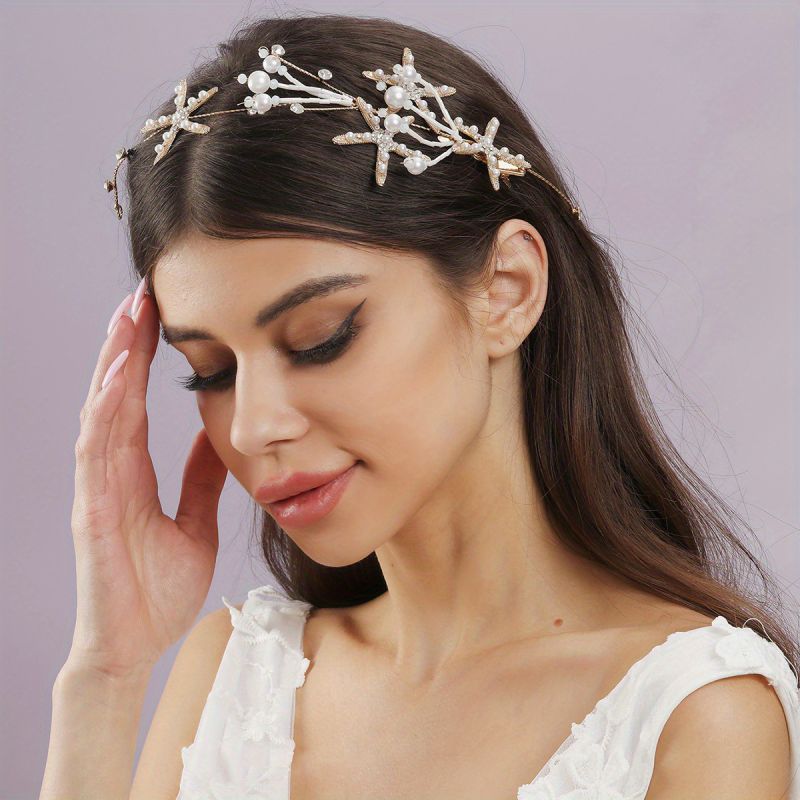 Diadema De Estrella Con Cuentas De Metal