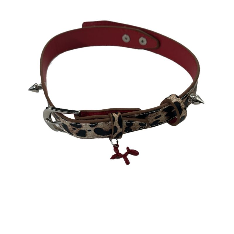 Collar De Cachorro De Globo De Leopardo De Aleación