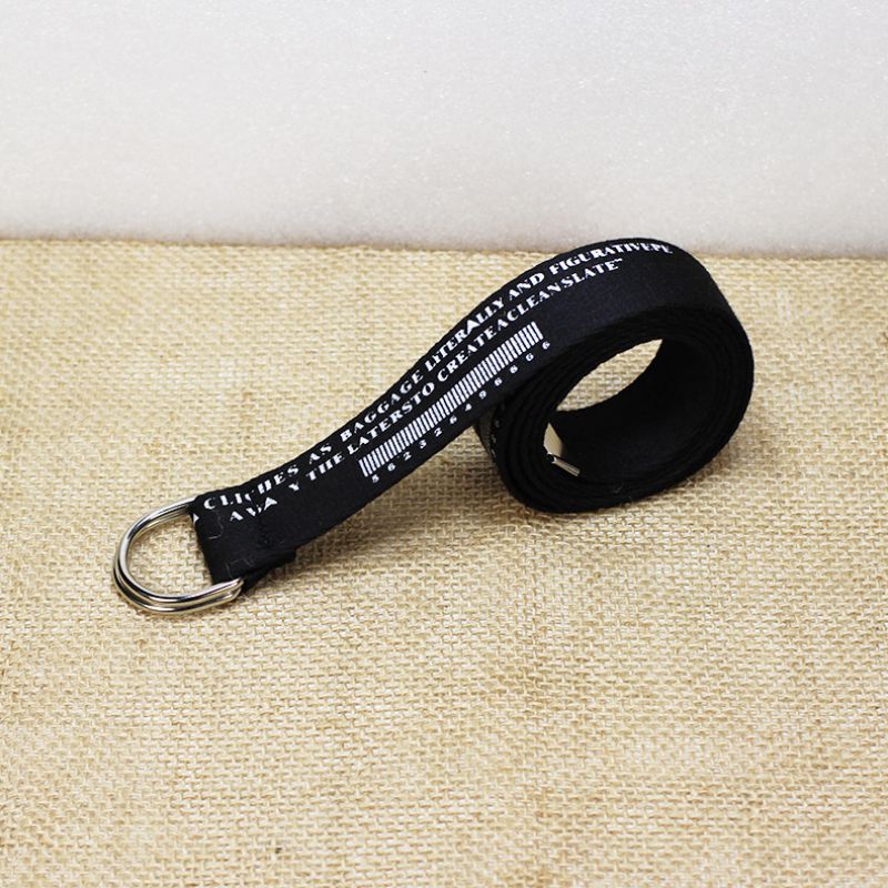 Cinturón Con Letras Tejidas De Nailon