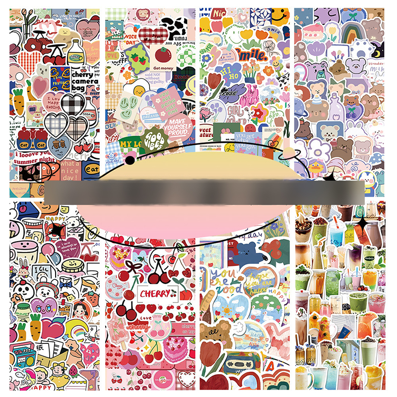 Little Cute 90 Geometric Cartoon Waterproof Stickers