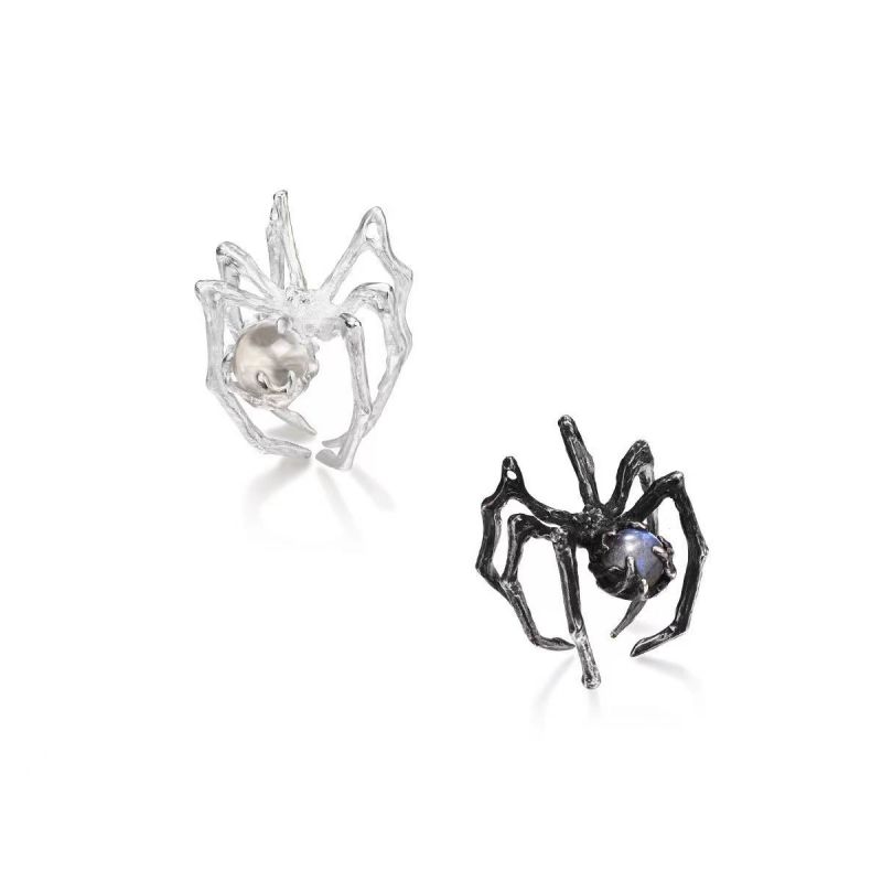 White Spider Alloy Diamond Spider Ring