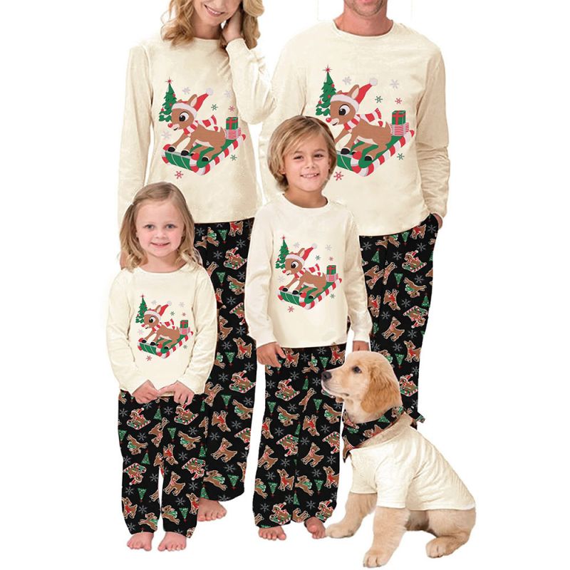 Set 10# Christmas Printed Parent-child Pajama Set