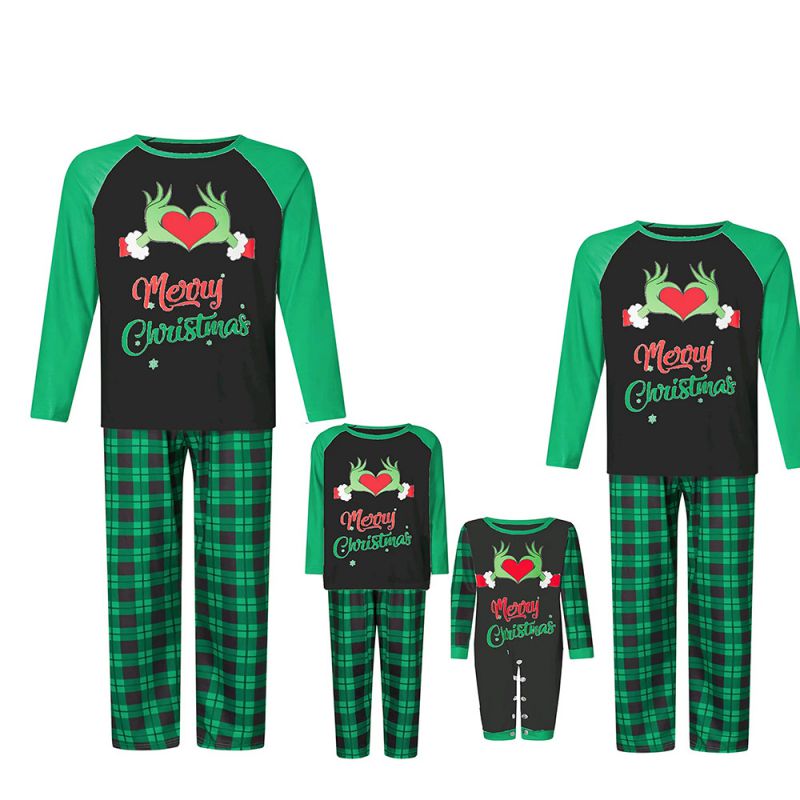Set 6# Christmas Printed Parent-child Pajama Set