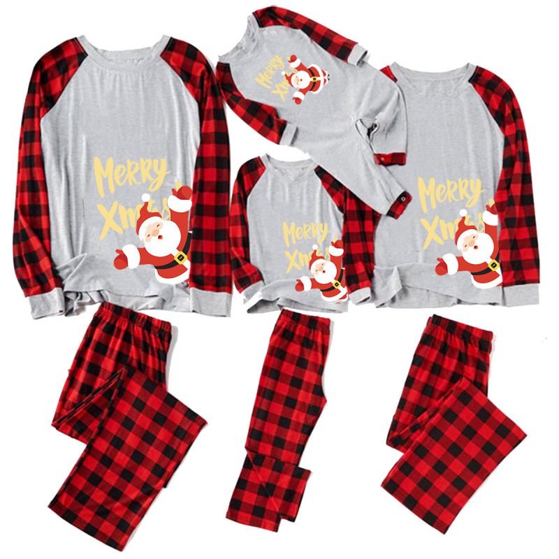 Set 5# Christmas Printed Parent-child Pajama Set