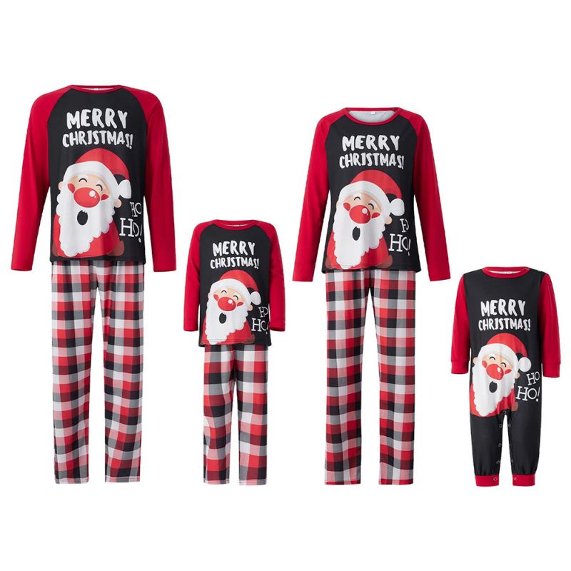 Set 10# Christmas Printed Parent-child Pajama Set