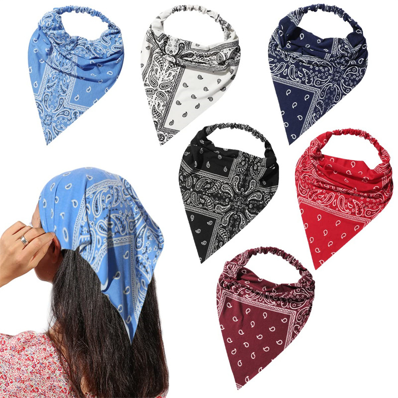 Pañuelo Triangular De Algodón Estampado