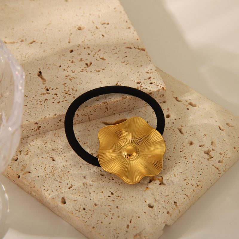Gold Stainless Steel Lotus Leaf Hair Band