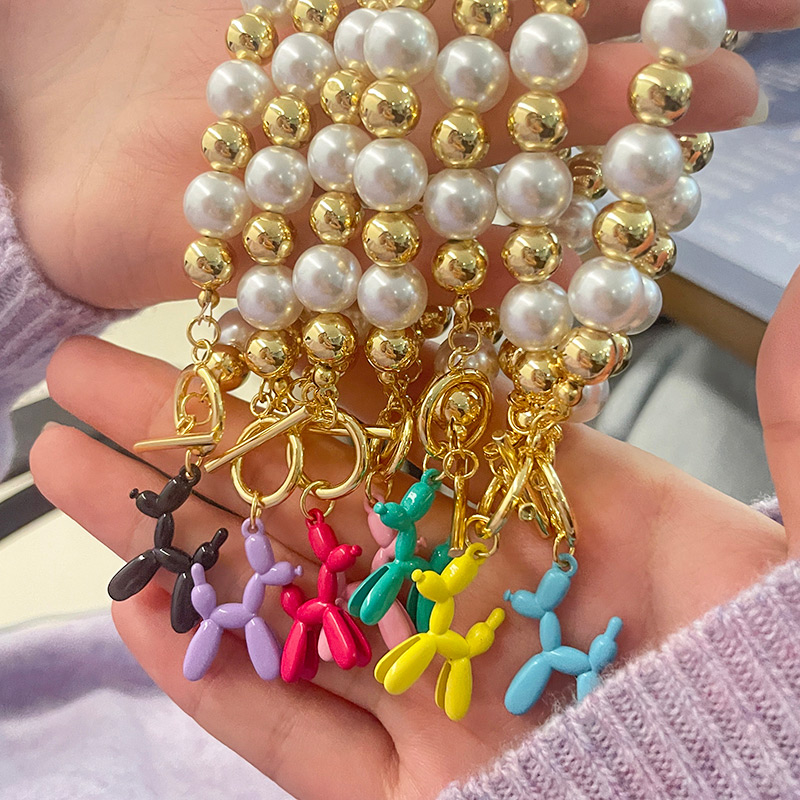 Pulsera Ot Para Perro Con Globo De Aceite De Perla Y Cuentas De Cobre (10/8 Mm)