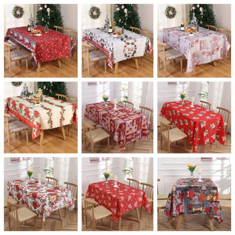 I 150x220 Wallpaper Polyester Christmas Print Tablecloth