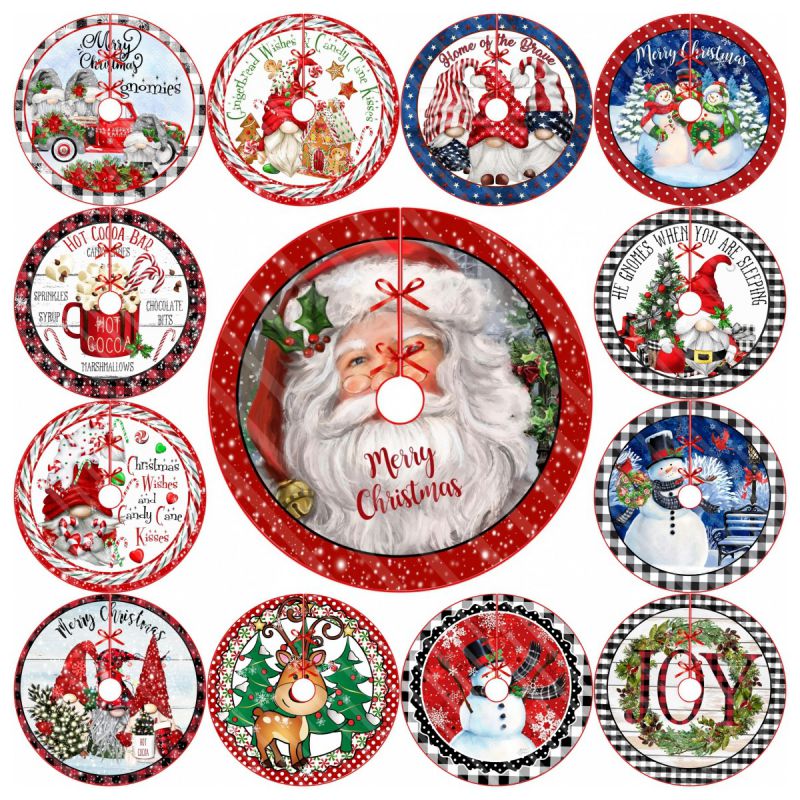 P Christmas Print Tree Skirt
