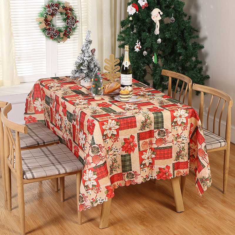 N Type 150x180m Christmas Print Tablecloth