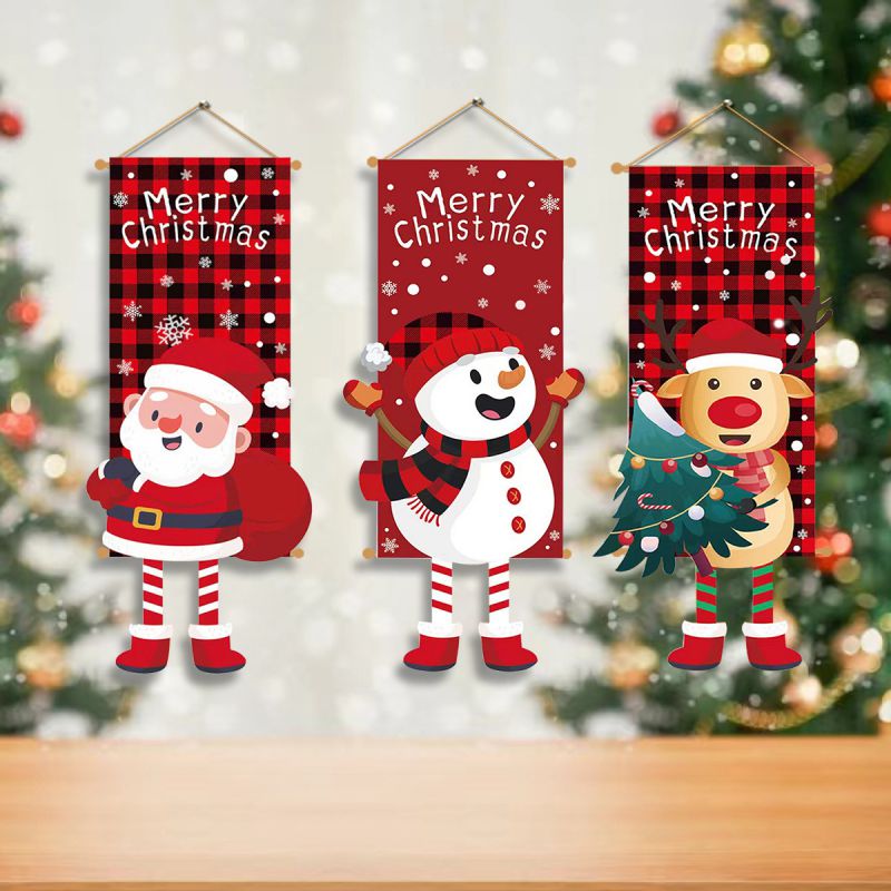 Elk Type C Christmas Printed Hanging Banner