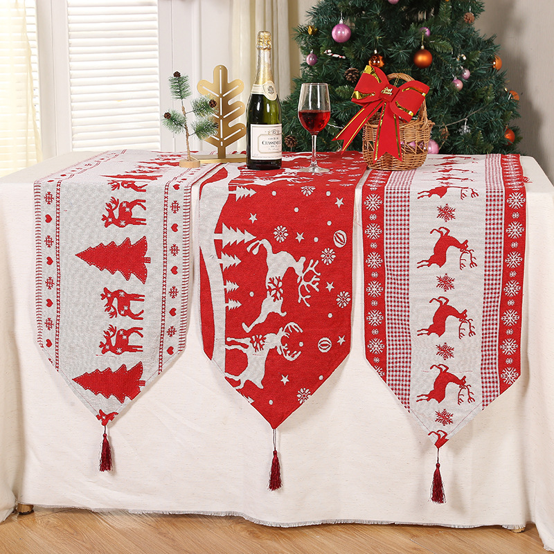 F Christmas Print Table Runner